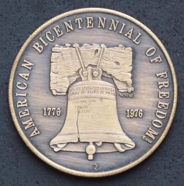Medaille American Bicentennial of Freedom , Missouri City, Postzegels en Munten, Penningen en Medailles, Brons, Ophalen of Verzenden