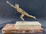 Vintage bronzen beeldje atletiek jaren 30, Bronze, Enlèvement ou Envoi