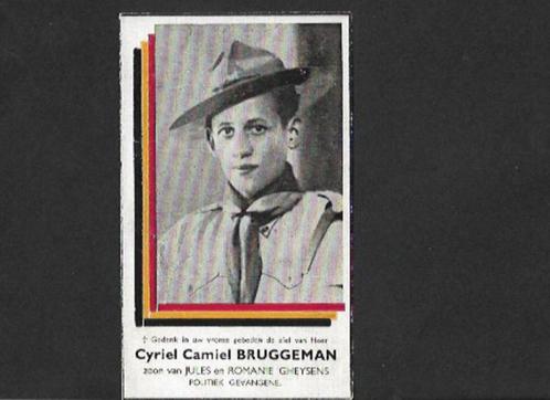 Bidprent Cyriel Camiel BRUGGEMAN -Politiek Gevangene - Scout, Collections, Images pieuses & Faire-part, Image pieuse, Enlèvement ou Envoi