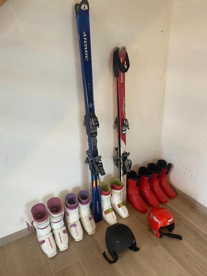 Ski's/skischoenen/helmen: gebruikt, nog in zeer goede staat, Sport en Fitness, Skiën en Langlaufen, Gebruikt, Ski's, Ski, Salomon