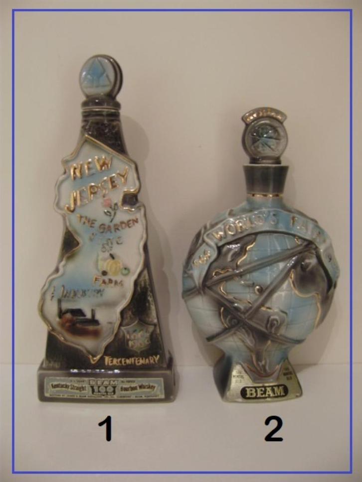 COLLECTOR's : JAMES BEAM WHISKY in email aardewerk., Antiek en Kunst, Curiosa en Brocante, Ophalen