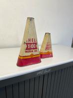 SHELL X-100 zeldzaam triangel blik, Verzamelen, Ophalen of Verzenden, Gebruikt, Verpakking