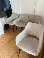 Te koop grijze eetkamer stoelen, Huis en Inrichting, Ophalen, Gebruikt, Vier, Stof