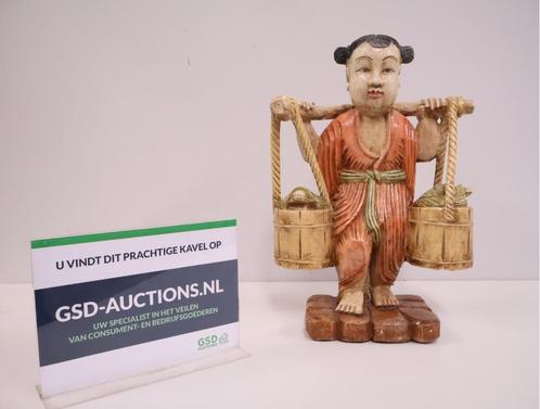 Beeld van Chinese Waterdrager/Boer, Antiek en Kunst, Kunst | Beelden en Houtsnijwerken, Ophalen of Verzenden