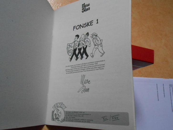 Collectie fenix 1 Fonske 1 2001 1 ste druk. XXI/XXV gesignee, Boeken, Stripverhalen, Nieuw, Eén stripboek, Ophalen of Verzenden