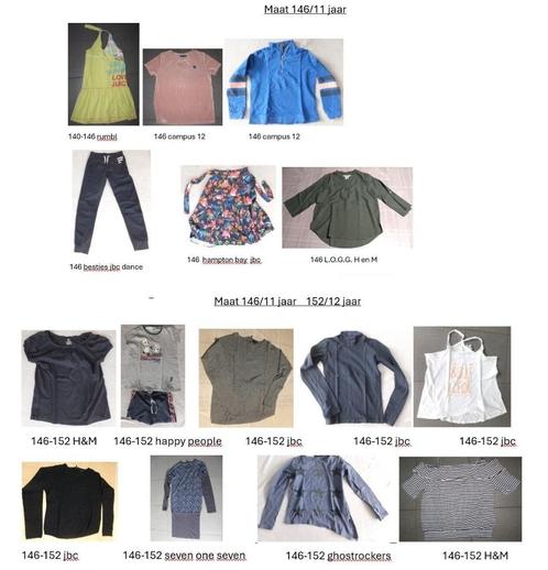 meisjes kinderkledij maat 146 11 jaar / 152 12 jaar, Kinderen en Baby's, Kinderkleding | Kinder-kledingpakketten, Maat 146, Ophalen of Verzenden