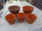 Lot pots terre cuite diam 11,5 et 16 cm, Ophalen of Verzenden, Gebruikt