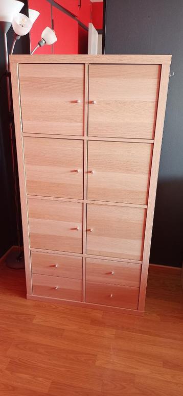Kallax 2x4 avec 6 blocs portes et 2 tiroirs, Enlèvement, Comme neuf