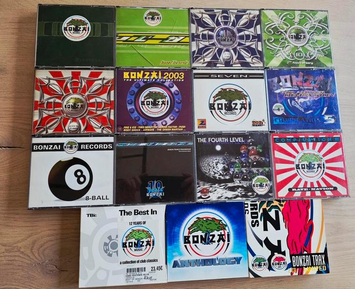 Collectie bonzai cd's boxen, Cd's en Dvd's, Vinyl | Dance en House, Zo goed als nieuw, Ophalen of Verzenden