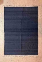 Stoer geweven woonkleed subtiele streep grijsblauw 147/122, Utilisé, Envoi