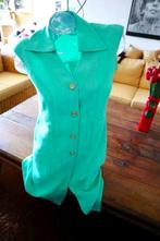 sterk groen mouwloos prachtige vintage jurk, Vert, Porté, Taille 42/44 (L), Sous le genou