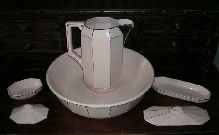 Boch La Louviere lampet set (roze), Antiek en Kunst, Antiek | Keramiek en Aardewerk, Ophalen