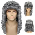 Historische Engele rechter grijze krullen pruik, Envoi, Neuf