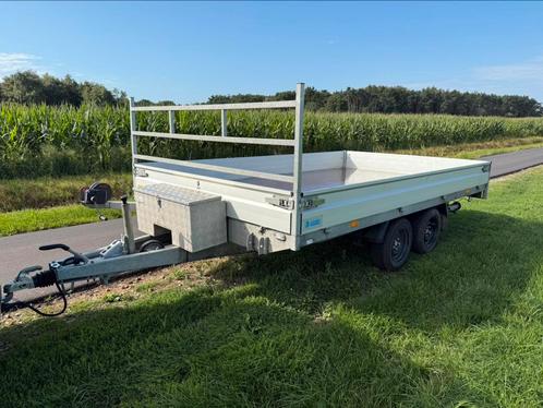 Hapert aanhangwagen 240 x 405 , winch,disselbak,oprij pakket, Auto diversen, Aanhangers en Bagagewagens, Zo goed als nieuw, Ophalen