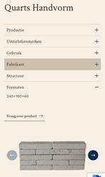 Heylen gevelstenen Quarts handgevormd, Doe-het-zelf en Bouw, Metselstenen, Ophalen, Zo goed als nieuw, Bakstenen