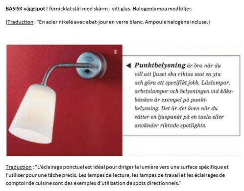 3 Appliques murales Ikea, Huis en Inrichting, Lampen | Wandlampen, Nieuw, Glas, Metaal, Ophalen