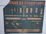 Publicité d'Osram sur carton, années 1940/50, Collections, Marques & Objets publicitaires, Enlèvement ou Envoi, Utilisé, Panneau publicitaire