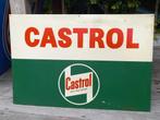 aluminium reclamebord CASTROL ca 1960, Verzamelen, Ophalen of Verzenden, Zo goed als nieuw, Reclamebord