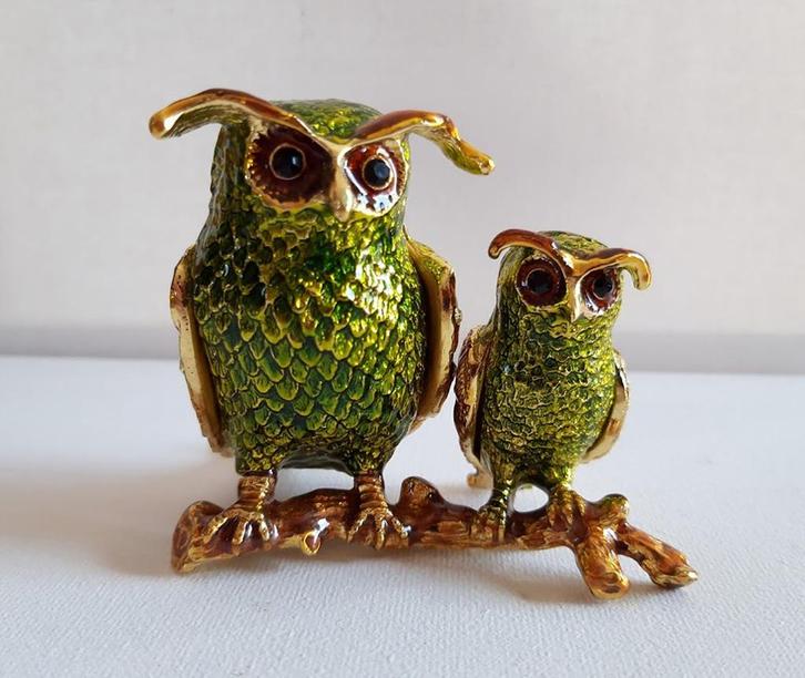 Geëmailleerde koperen opbergdoosje anno 1925 - onberispelijk, Antiek en Kunst, Curiosa en Brocante, Verzenden