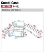 DAP-D7378B Rack Units: 4 U - Rack Units (top): 10 U, Muziek en Instrumenten, Ophalen, Gebruikt, Overige instrumenten, Flightcase
