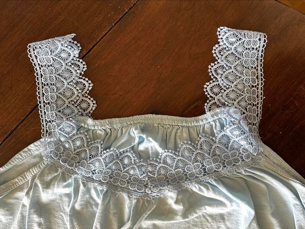 Chemise De Nuit Femme En Satin Bleu - Taille M (38/40) - Neuve Sans étiquettes