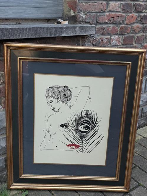Lithographie signe Paul de cocker, Antiek en Kunst, Kunst | Litho's en Zeefdrukken, Ophalen of Verzenden