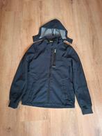 Donkerblauwe jas met afneembare kap, maat 170, Kinderen en Baby's, Kinderkleding | Maat 170, Ophalen, Jongen of Meisje, H&M, Zo goed als nieuw