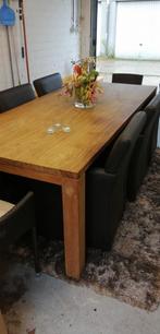 TEAK, grote robuuste eettafel, Huis en Inrichting, Ophalen, Gebruikt