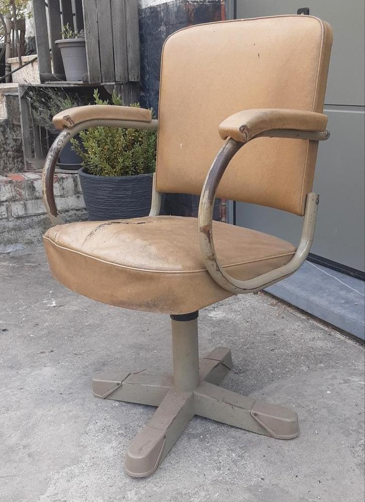 Industriële bureaustoel, Antiek en Kunst, Antiek | Meubels | Stoelen en Sofa's, Ophalen