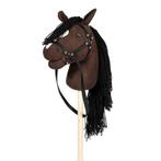 Luxe Hobby Horse met open mond en staart | Kleur Bruin, Ophalen of Verzenden, Nieuw