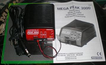 Protech Mega Peak 3000 lader 12V/220V met Tamiya laadkabel