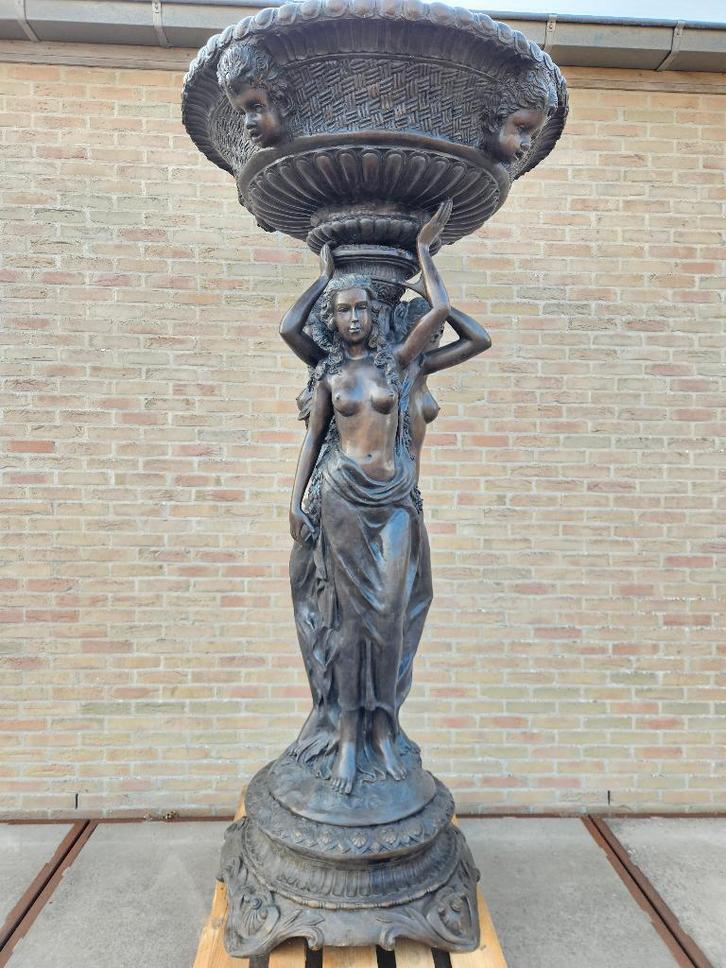 BRONZEN EXCLUSIEVE FONTEIN 2,30 M HOOG EENMALIG KOOPJE!!!, Jardin & Terrasse, Pièces d'eau & Fontaines, Neuf, Fontaine, Autres matériaux