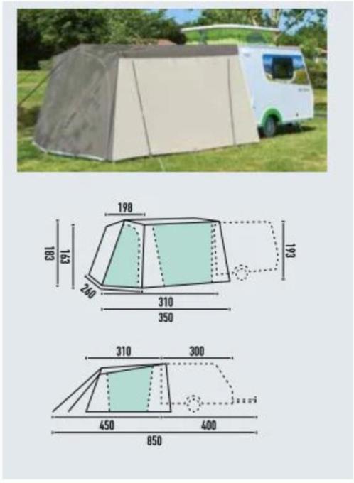 voortent Trigano mini freestyle, Caravans en Kamperen, Voortenten en Luifels, Zo goed als nieuw, Ophalen