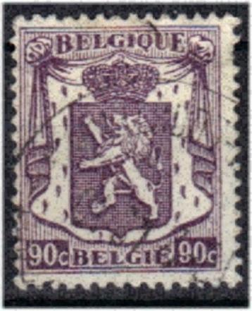 Belgie 1945 - Yvert/OBP 714 - Klein staatswapen - 90c. (ST) beschikbaar voor biedingen