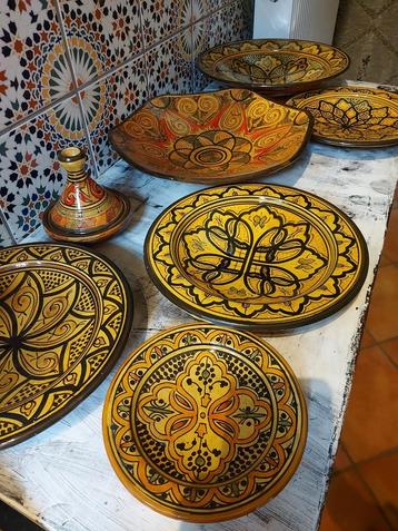 Assiettes artisanat marocain terre cuites 