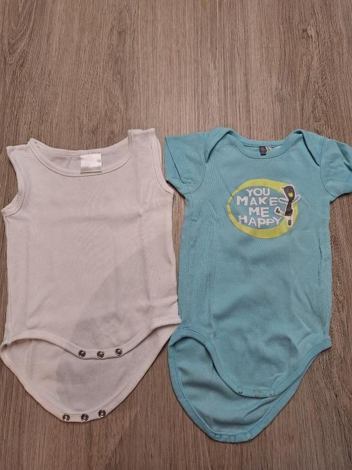 2 rompers maat 74, Kinderen en Baby's, Babykleding | Maat 74, Gebruikt, Jongetje of Meisje, Nacht- of Onderkleding, Ophalen of Verzenden