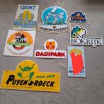 7 vintage stickers pretparken en steden ( lot 3)., Enlèvement ou Envoi