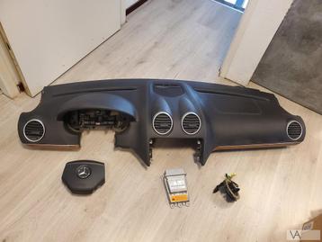 Mercedes GL X164 2006 -2012 airbag set met LEDEREN dashboard beschikbaar voor biedingen