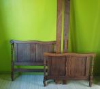 Massief houten eenpersoonsbed, Huis en Inrichting, Slaapkamer | Bedden, Ophalen, Gebruikt, Hout, 200 cm