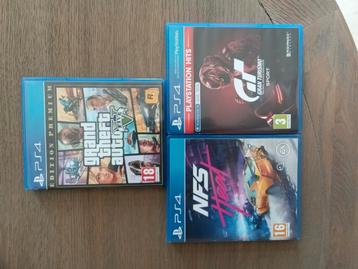 Grand theft auto 5 - Gran Turismo - NFS Heat ---Jeux Ps4--- beschikbaar voor biedingen