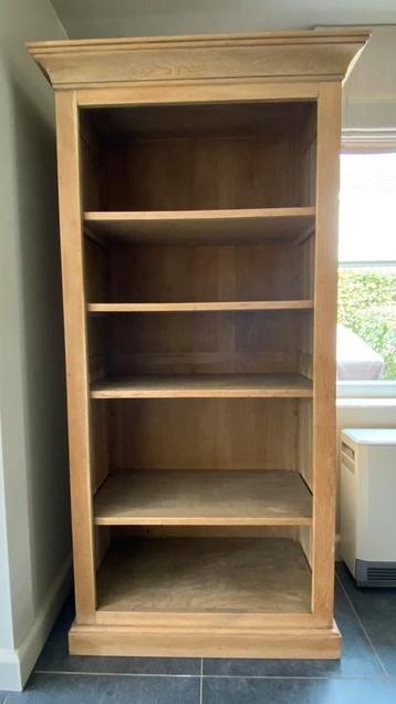 Massief eiken boekenkast in landelijke stijl (H200xB103xD52) beschikbaar voor biedingen