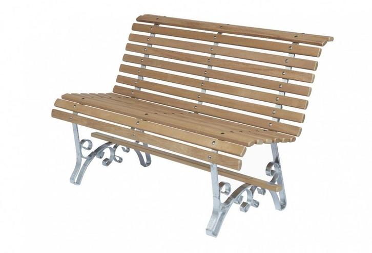 Horeca terras banken SIERLIJK hout metaal gevel 120/180 cm, Zakelijke goederen, Horeca | Meubilair en Inrichting, Meubilair, Nieuw in verpakking