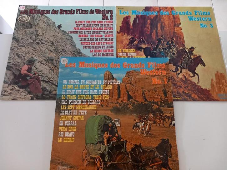 3x Vinyl Musique des grands films Western Film Morricone, Cd's en Dvd's, Vinyl | Filmmuziek en Soundtracks, Ophalen of Verzenden