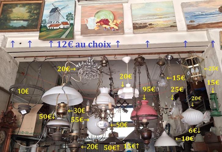 koperen/antieke kroonluchters/ancien lustres/bobèches/cuivre, Antiek en Kunst, Antiek | Verlichting, Ophalen