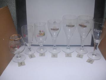 Bierglazen Petrus, 8 verschillende, € 1,00 per stuk. beschikbaar voor biedingen
