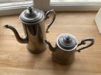 Vintage tinnen koffiepot en theepot, Antiek en Kunst, Ophalen