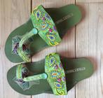 T 38 groene leren sandalen, Nieuw, Groen, Sandalen of Muiltjes, Ophalen of Verzenden
