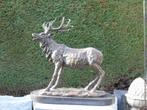 een groot bronzen hert, gesigneerd, BARYE, Ophalen, Brons