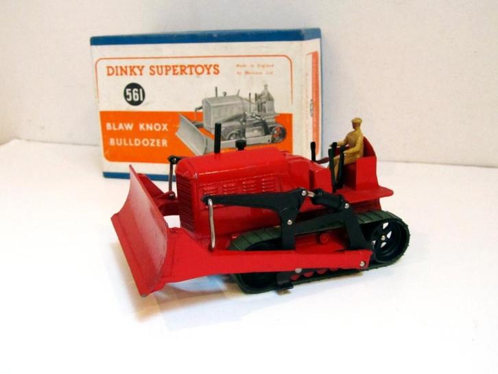 Vintage Dinky Supertoys 561 Blaw Knox bulldozer (1949-54), Hobby en Vrije tijd, Modelauto's | Overige schalen, Zo goed als nieuw