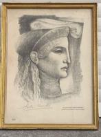 Lithographie étude pour Antigone signe Anto carte, Ophalen of Verzenden